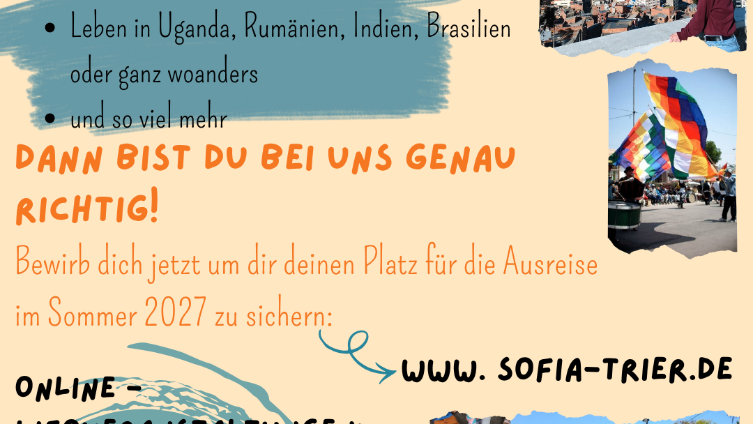 Bewirb dich jetzt für deinen Freiwilligendienst im Ausland